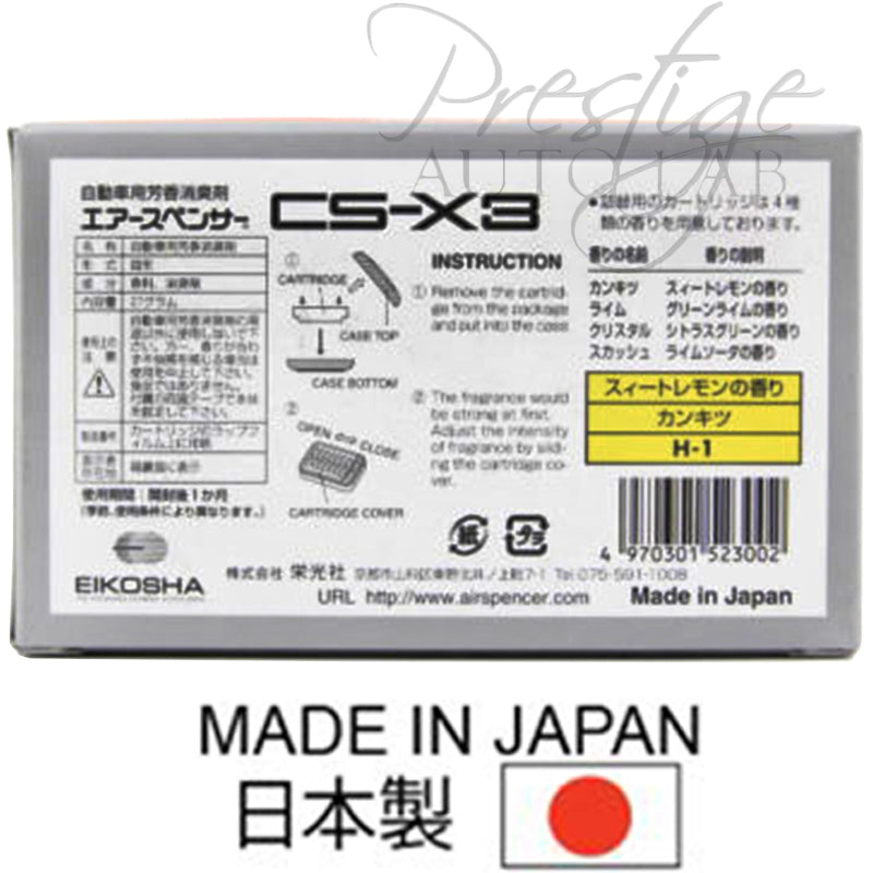 COMBO JDM CS-X3 CASE GENUINE EIKOSHA AIR SPENCER SQUASH AIR FRESHENER CSX3