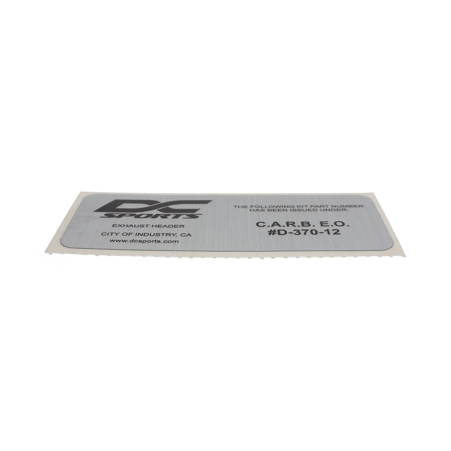 DC Sports CARB Sticker D-370-12 (For Headers)