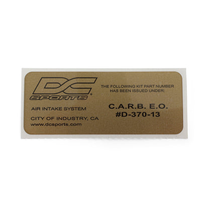 DC Sports CARB Sticker D-370-13 (For Intakes)