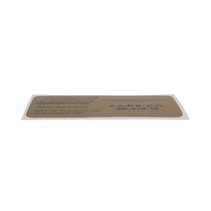 DC Sports CARB Sticker D-370-13 (For Intakes)