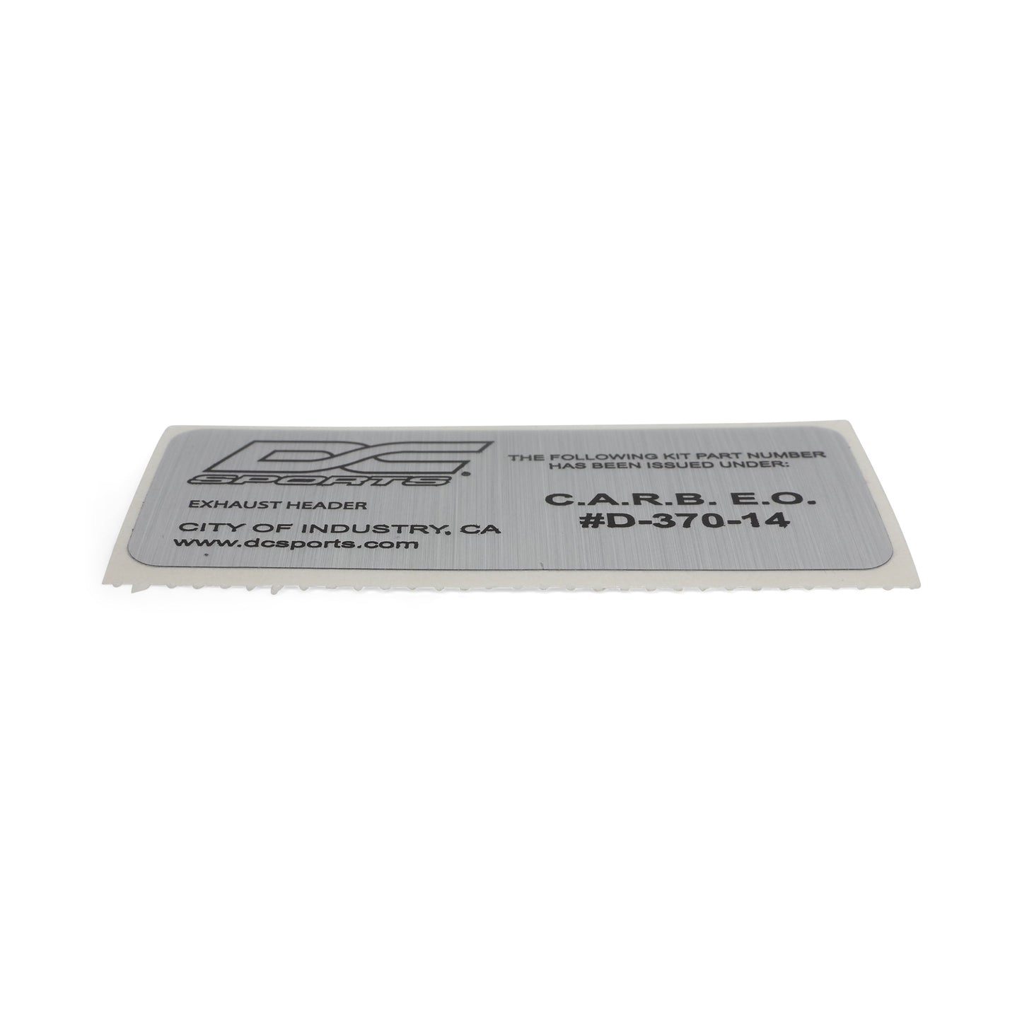 DC Sports CARB Sticker D-370-14 (For Headers)