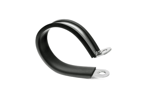 HPS 1-5/16" (33mm) ID Stainless Steel Cushion Loop Clamp (10pcs Pack) for Tube, Wire and Hose, Black Rubber EPDM