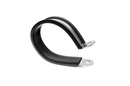 HPS 1-1/2 inch 38mm ID Stainless Steel Cushion Loop Clamp for Tube Wire and Hose Black Rubber EPDM