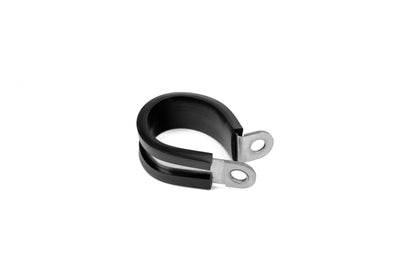 HPS 5/8" (16mm) ID Stainless Steel Cushion Loop Clamp for Tube, Wire and Hose, Black Rubber EPDM