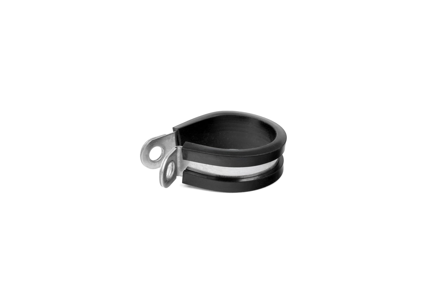 HPS 13/16" (21mm) ID Stainless Steel Cushion Loop Clamp (10pcs Pack) for Tube, Wire and Hose, Black Rubber EPDM