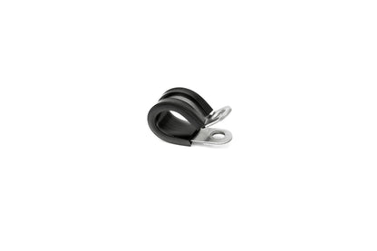 HPS 1/2" (13mm) ID Stainless Steel Cushion Loop Clamp (10pcs Pack) for Tube, Wire and Hose, Black Rubber EPDM