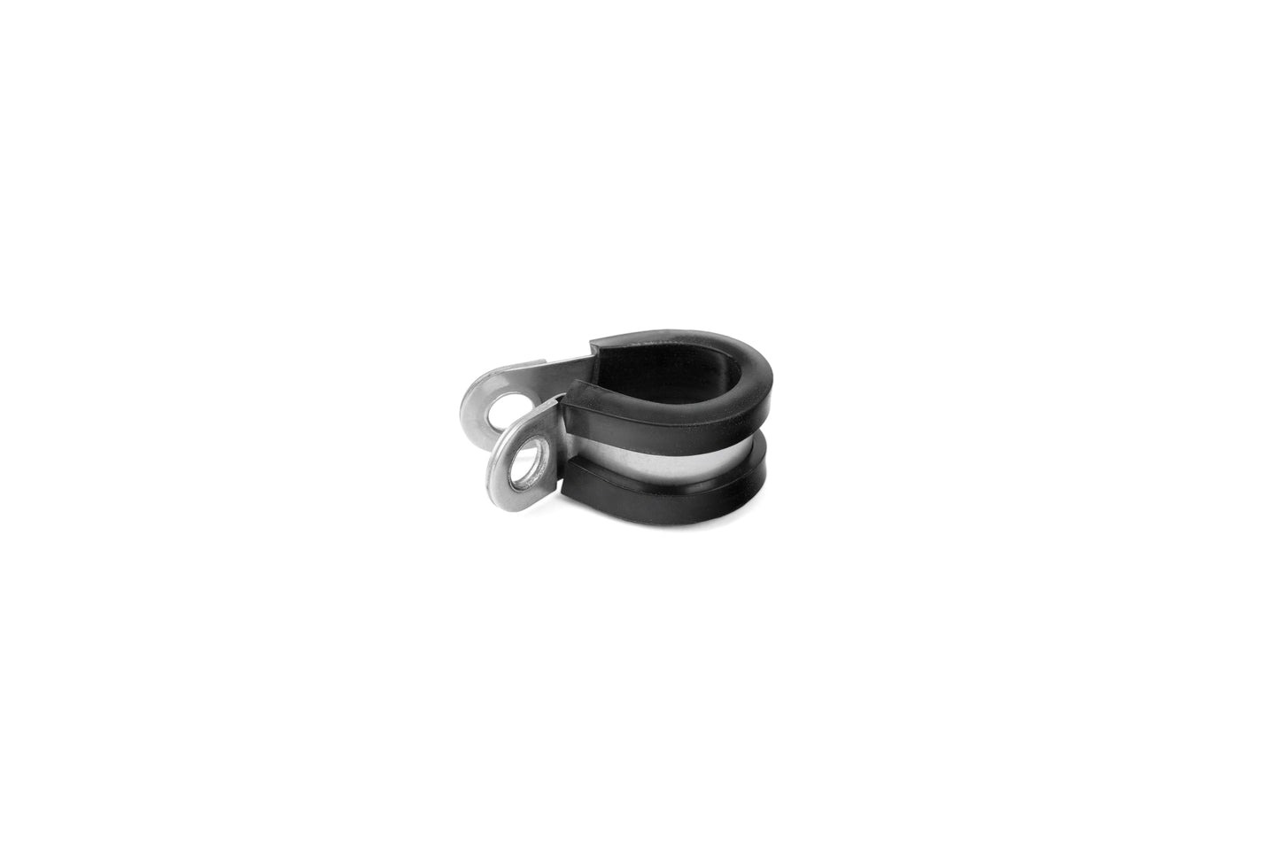HPS 9/16" (14mm) ID Stainless Steel Cushion Loop Clamp for Tube, Wire and Hose, Black Rubber EPDM