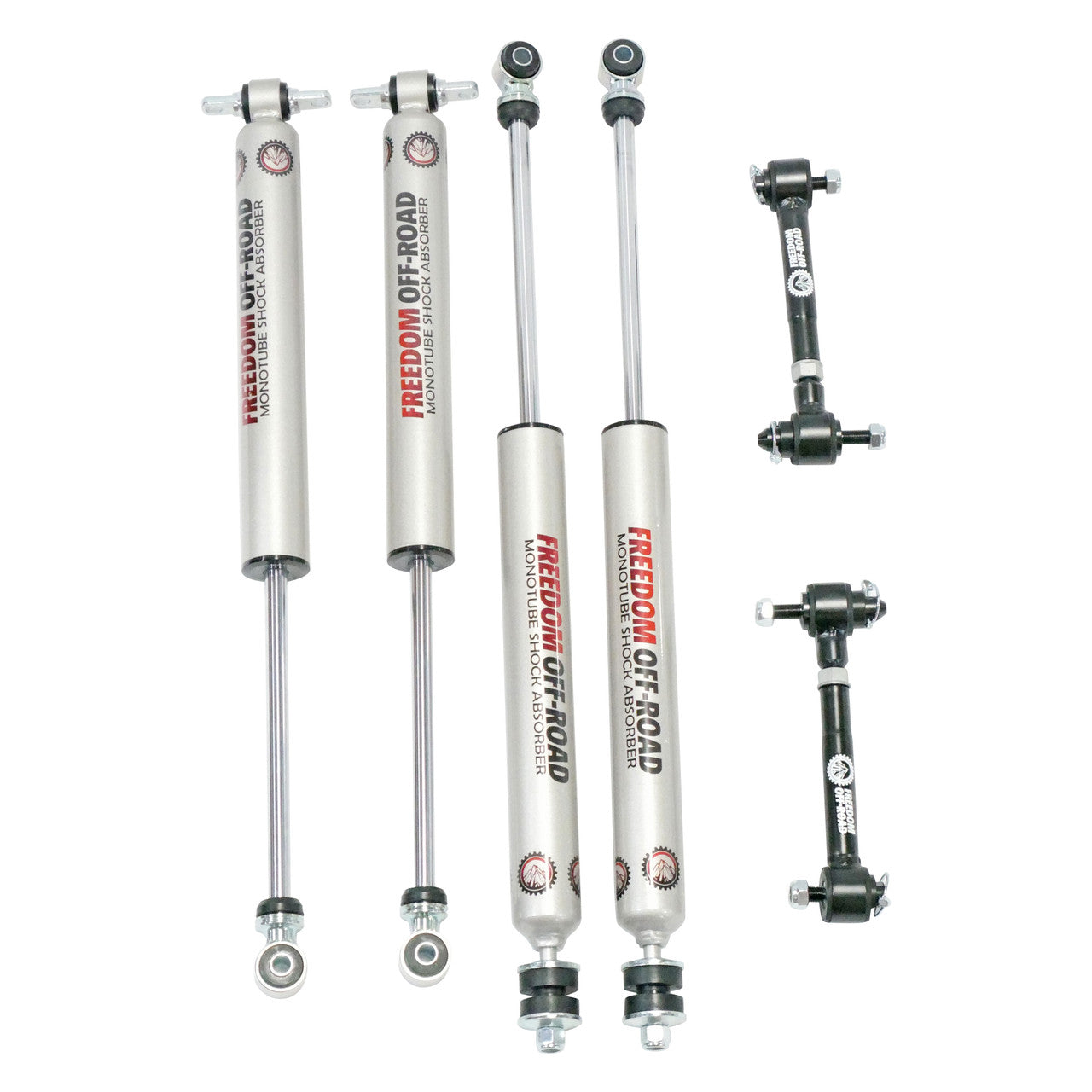 07-18 Jeep JK Wrangler 4 Inch 4DR/4.5 Inch 2DR Lift w/ Coil Springs, Monotube Shocks, Adjustable Front End Link Disconnects, and Fixed Rear End Links Freedom Off Road
