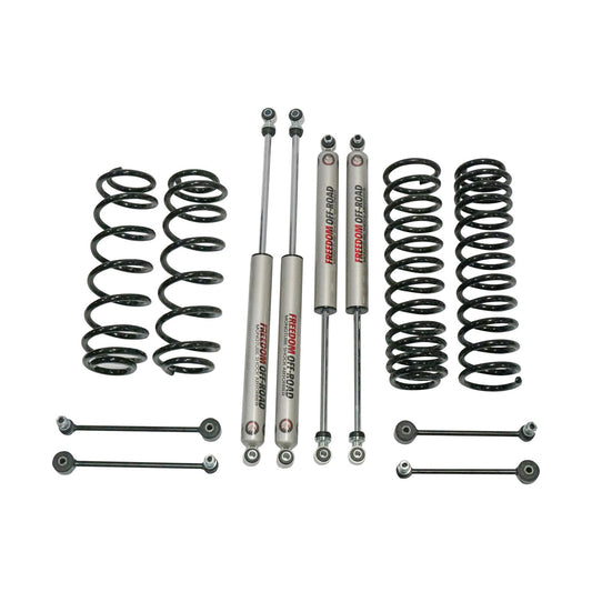 20+ Jeep Gladiator JT 4 Inch Lift w/ Coil Springs, Monotube Shocks, and Extended Sway Bar End Links Freedom Off Road