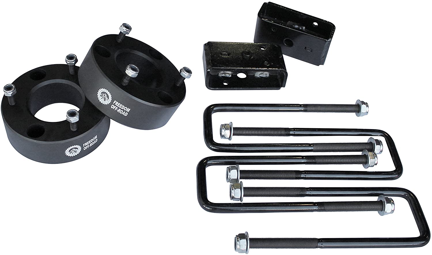 3 Inch Front Strut Spacers 2 Inch Rear Lift Blocks w/U Bolts 05-23 Titan Freedom Off-Road