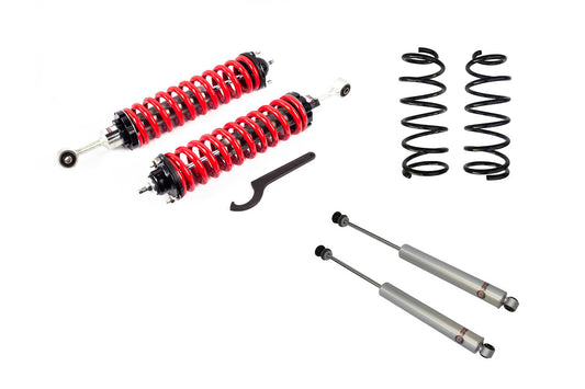 1-4 Inch Adjustable Coilovers 2 Inch Rear Lift Springs and Rear Shocks 96-02 4Runner Freedom Off-Road