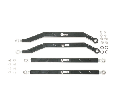 High Clearance Heavy Duty Radius Rod Set (4) - Black 14-16 Polaris RZR Freedom Off-Road