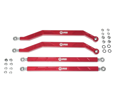 High Clearance Heavy Duty Radius Rod Set (4) - Red 14-16 Polaris RZR Freedom Off-Road