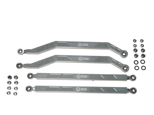 High Clearance Heavy Duty Radius Rod Set (4) - Polished 17-24 Polaris RZR Freedom Off-Road