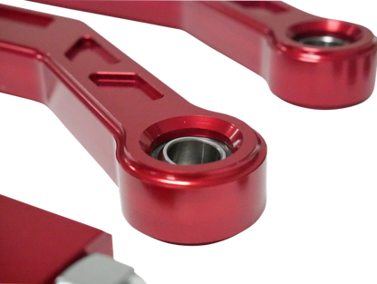 High Clearance Heavy Duty Radius Rod Set (4) - Red 17-24 Polaris RZR Freedom Off-Road