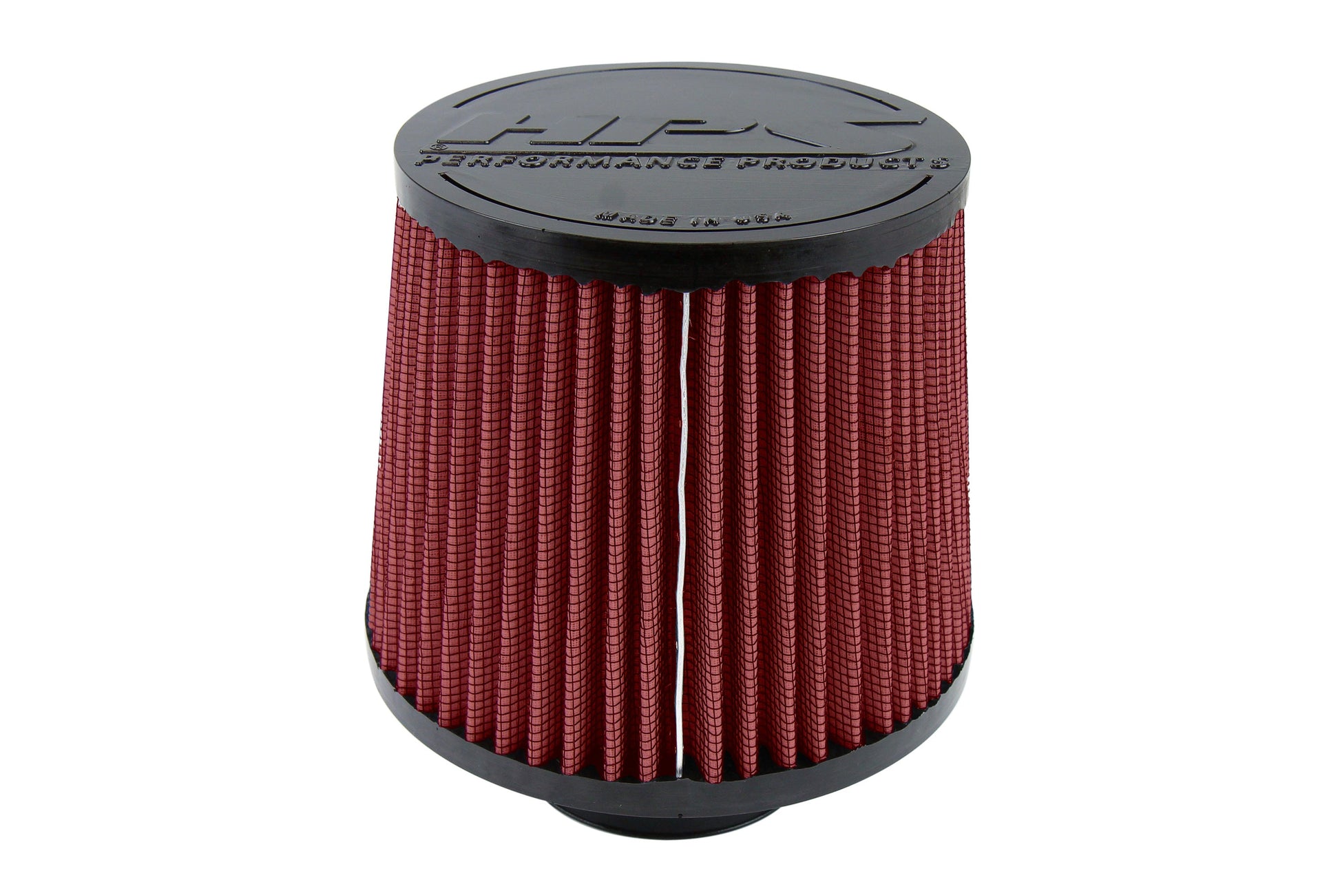 HPS Performance Red 2.75 inch Air Filter 7.75 inch Length 6 inch Base 5 inch Top HPS-4275-RED