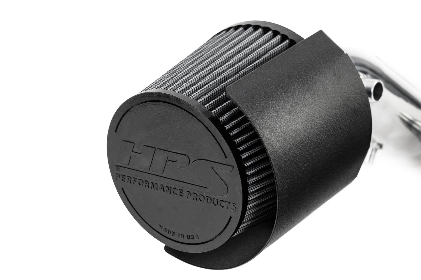 HPS Performance Universal Air Intake Filter Aluminum Heat Shield, Black, HSK-404