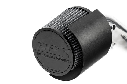 HPS Performance Universal Air Intake Filter Aluminum Heat Shield, Black, HSK-404