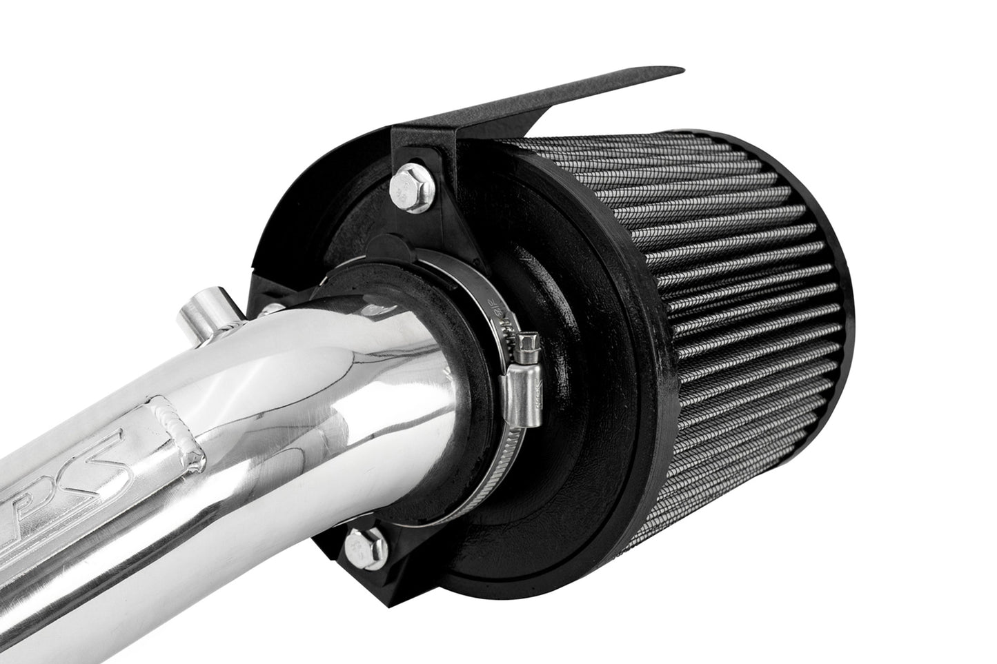 HPS Performance Universal Air Intake Filter Aluminum Heat Shield, Black, HSK-404