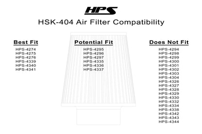 HPS Performance Universal Air Intake Filter Aluminum Heat Shield, Black, HSK-404