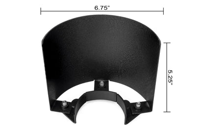 HPS Performance Universal Air Intake Filter Aluminum Heat Shield, Black, HSK-404