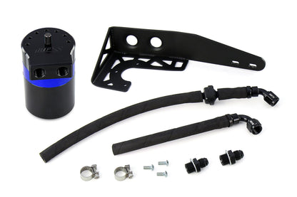 HPS Performance Billet Aluminum Oil Catch Can Kit Blue 860-001BL