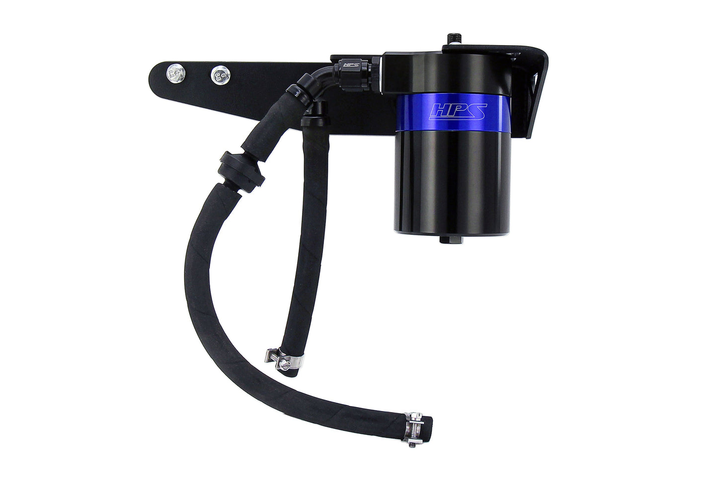 HPS Performance Billet Aluminum Oil Catch Can Kit, Blue, 860-001BL