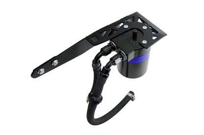 HPS Performance Billet Aluminum Oil Catch Can Kit, Blue, 860-001BL