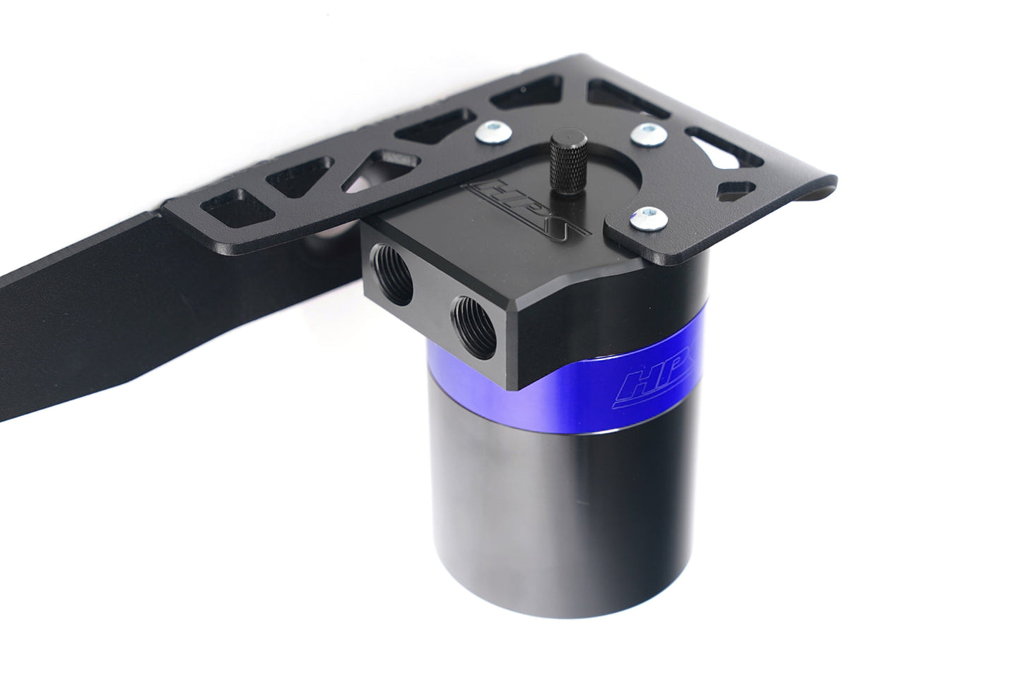 HPS Performance Billet Aluminum Oil Catch Can Kit, Blue, 860-001BL