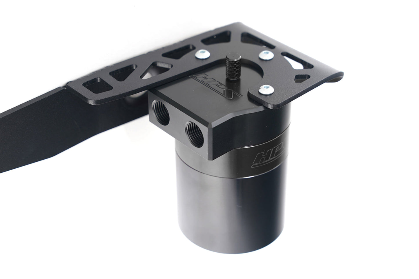 HPS Performance Billet Aluminum Oil Catch Can Kit, Black, 860-001WB