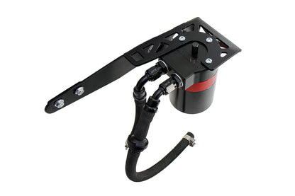 HPS Performance Billet Aluminum Oil Catch Can Kit, Red, 860-001