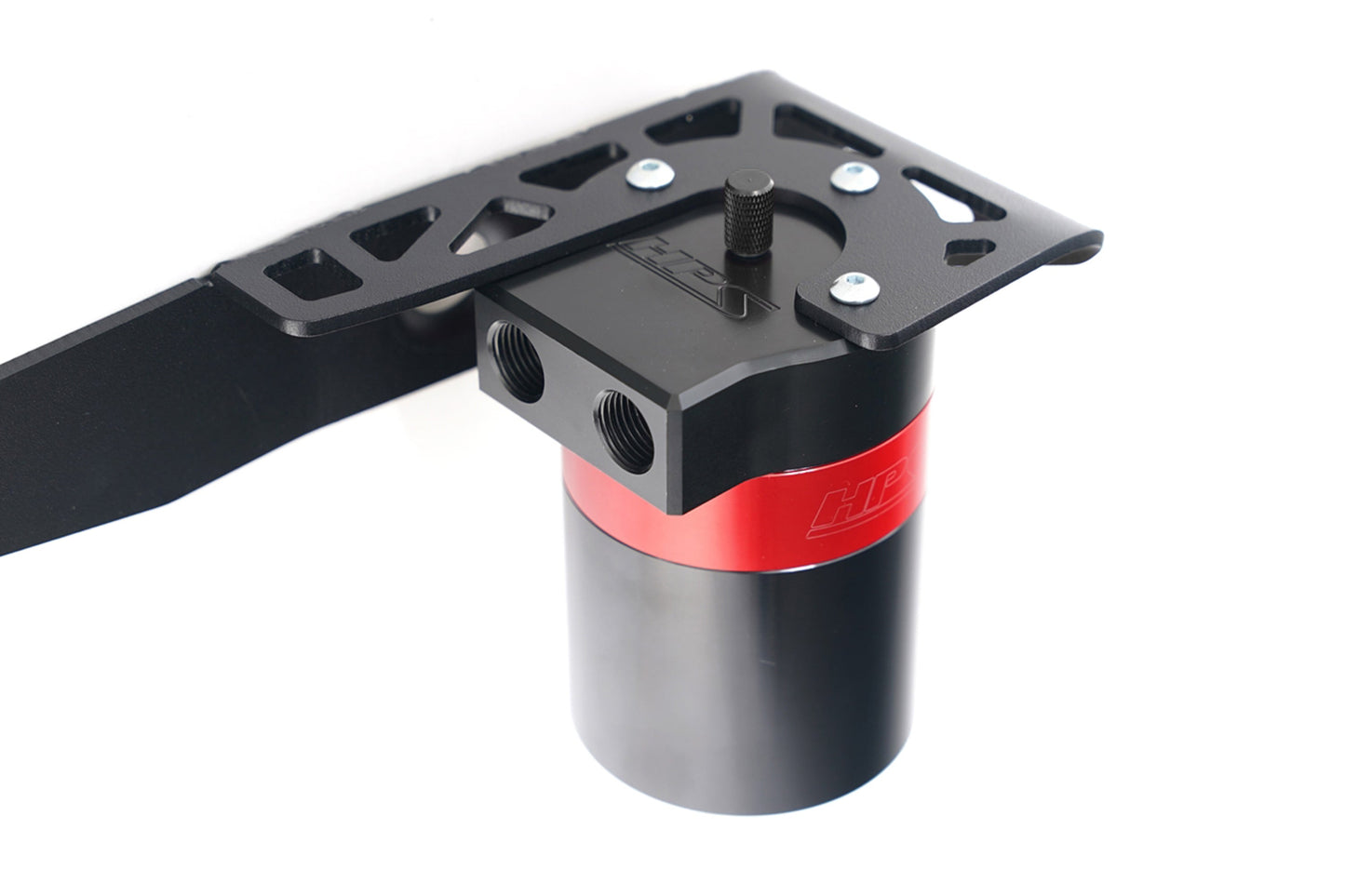 HPS Performance Billet Aluminum Oil Catch Can Kit, Red, 860-001