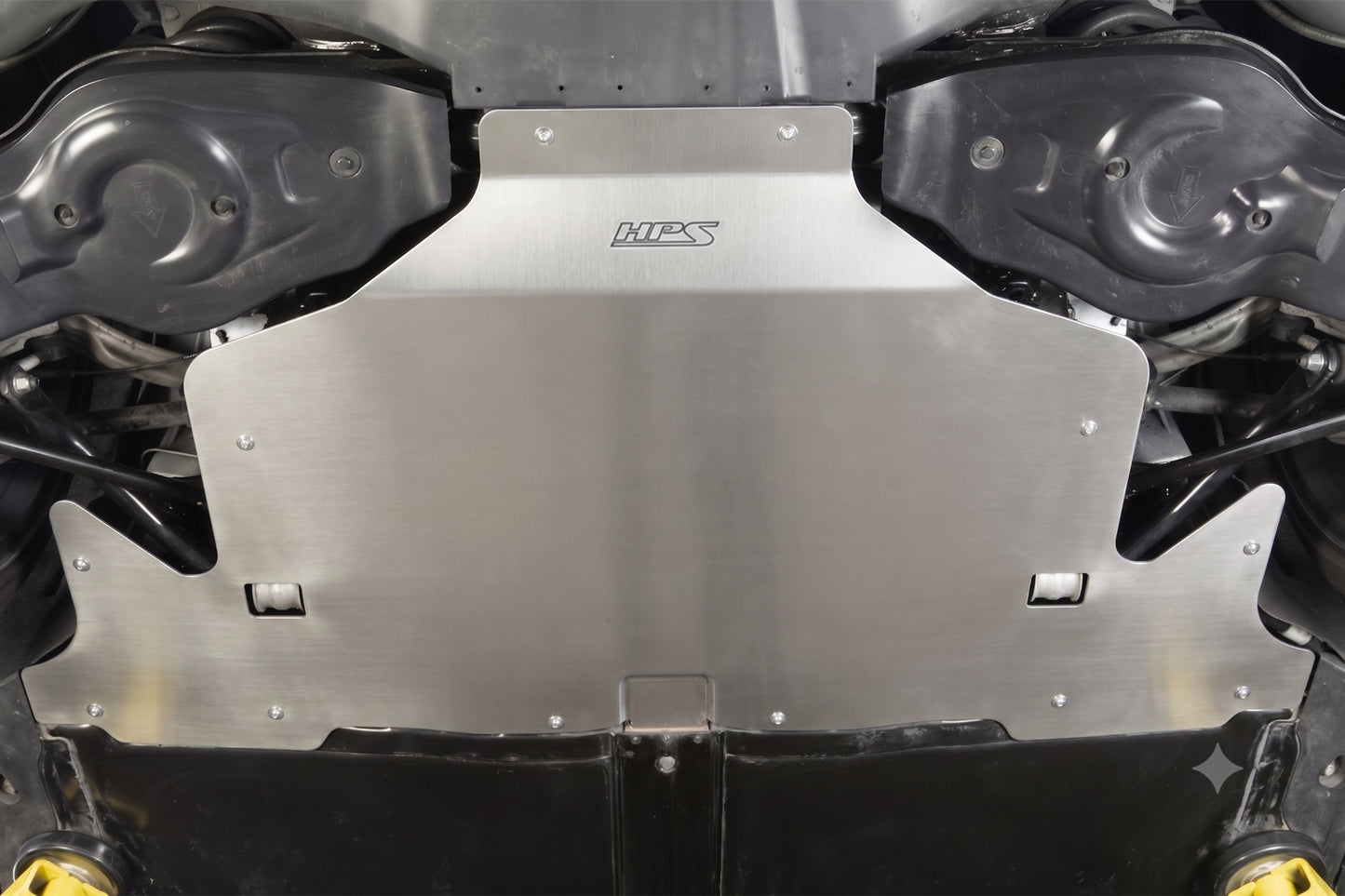 HPS Performance Aluminum Rear Skid Plate Undertray Protection Shield, Polished, SP-102P