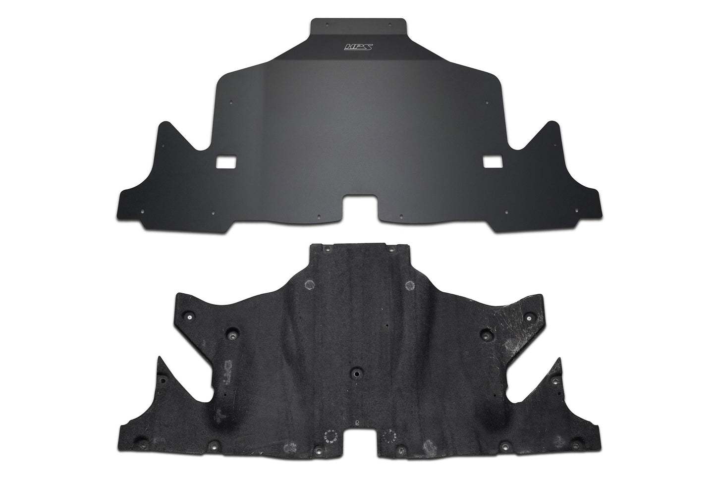 HPS Performance Aluminum Rear Skid Plate Undertray Protection Shield, Black, SP-102