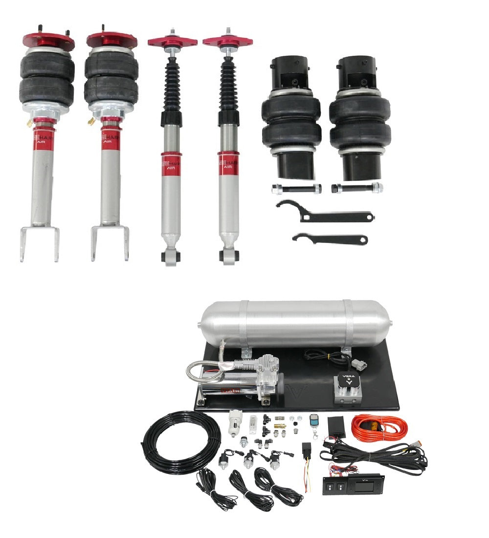 TruHart AirPlus Air Struts w/ VERA Evo Bluetooth Management For 05+ Chrysler 300 RWD 11+ Dodge Challenger 05-08 Dodge Magnum  RWD