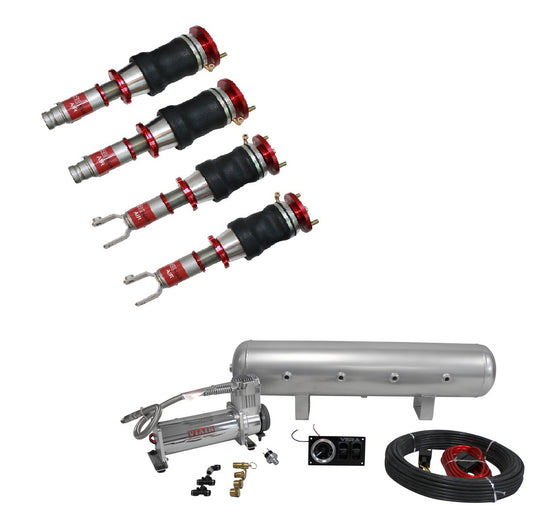 TruHart AirPlus Air Struts w/ VERA Essential Management For 90-93 Acura Integra 88-91 Honda Civic Excluding AWD Wagovan  FWD
