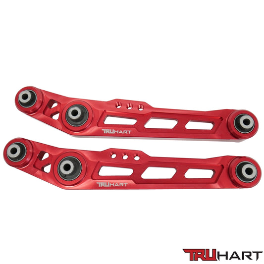 TruHart Rear Lower Control Arms Red For 90-01 Acura Integra 88-95 Honda Civic 88-91 Honda CRX