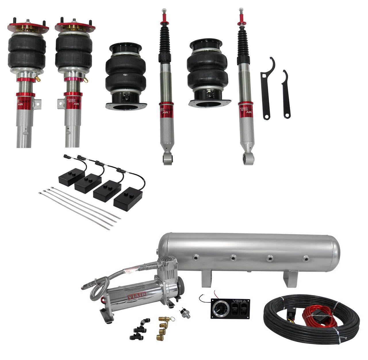 TruHart AirPlus Air Struts Plus ADS Modules w/ VERA Essential Management For 23-24 Acura Integra 18-24 Honda Accord 17-24 Honda Civic