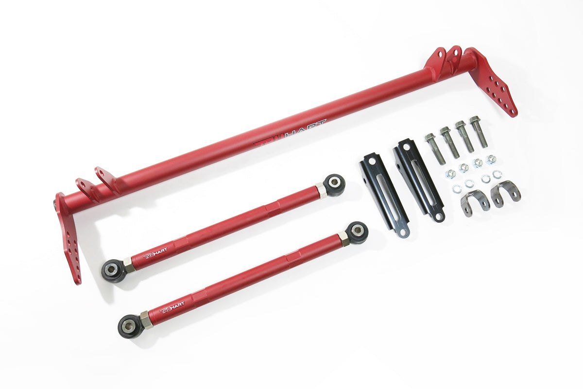 TruHart Front Traction Bar Set Red 7 Piece For 94-01 Acura Integra 92-00 Honda Civic