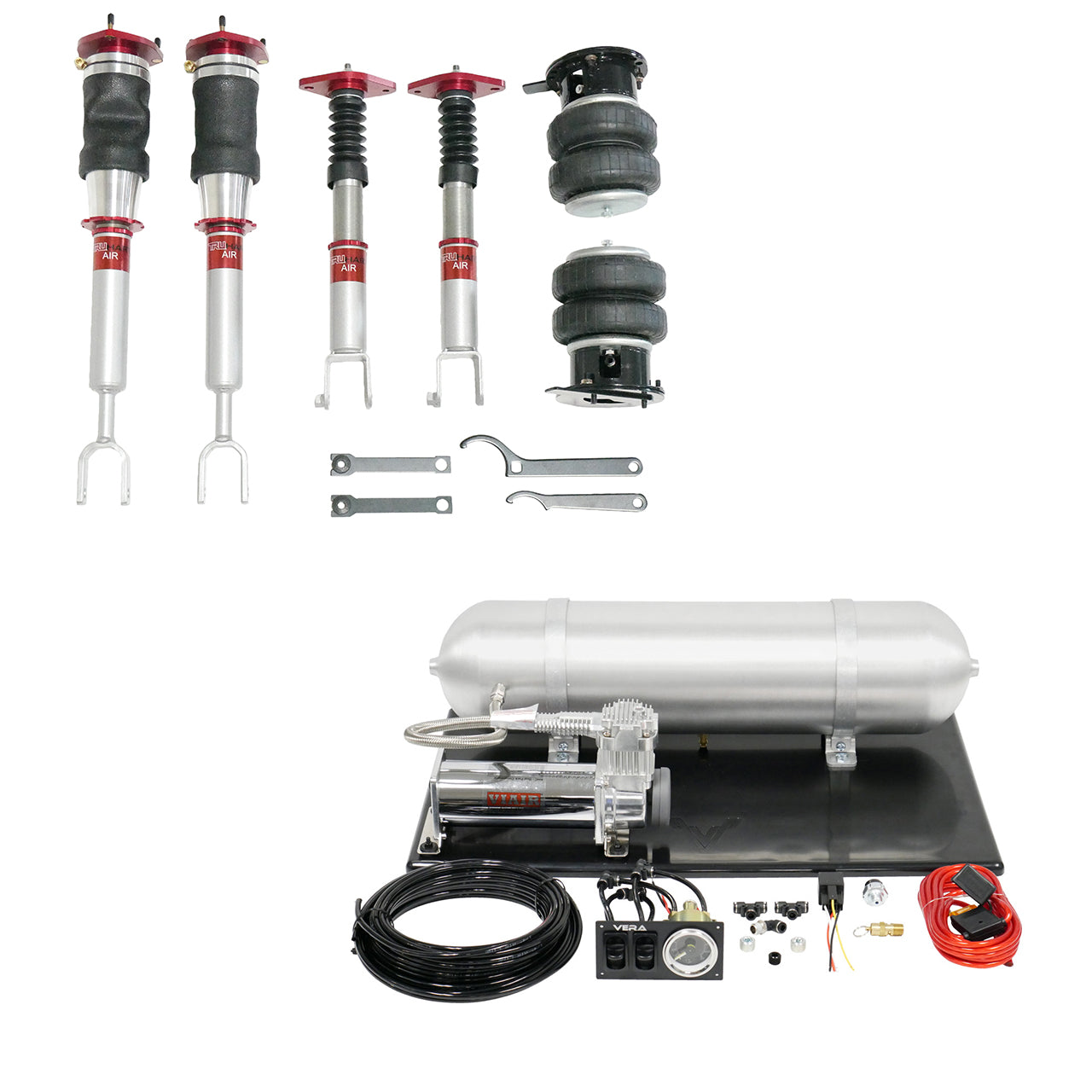 TruHart AirPlus Air Struts w/ VERA Basic Management For 03-07 Infiniti G35 03-08 Nissan 350Z RWD  RWD