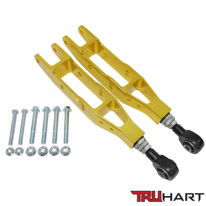 TruHart Adjustable Rear Lower Control Arms Kit For Subaru Impreza WRX STI 2008 - 2016 (Anodized Gold)