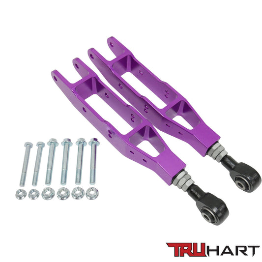 TruHart Adjustable Rear Lower Control Arms Kit For Subaru Legacy 2010+ (Purple)