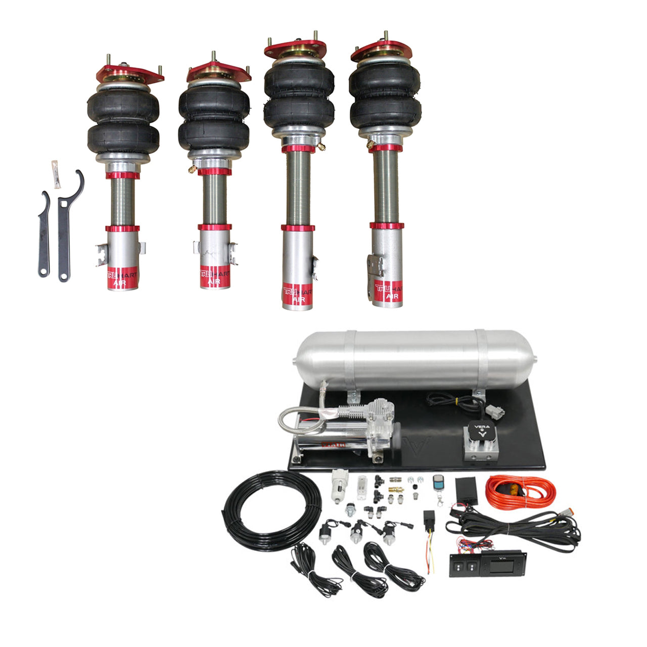 TruHart AirPlus Air Struts w/ VERA Essential Management For 92-01 Lexus ES300 92-01 Toyota Camry