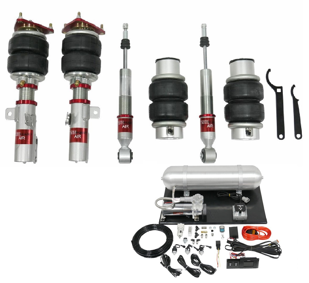 TruHart AirPlus Air Struts w/ VERA Evo Bluetooth Management For 19+ Toyota Corolla Sedan