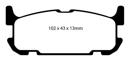 EBC 04-05 Mazda Miata MX5 1.8 (Sports Suspension) Yellowstuff Rear Brake Pads