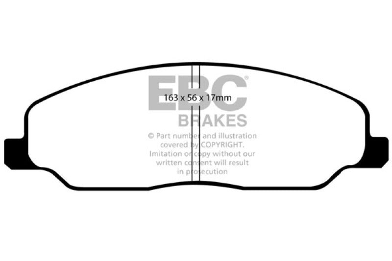 EBC 05-10 Ford Mustang 4.0 Bluestuff Front Brake Pads