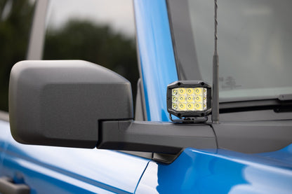 LED Light Kit | Ditch Mount |  2" Chrome Pair | Wide | Ford Bronco 4WD (21-24)