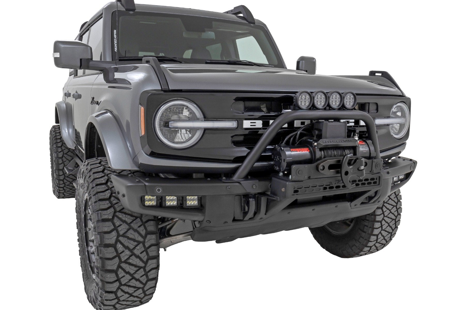 Safari Bar | 3.5" Round LED (Pair) | Black | Amber DRL | OE Modular Steel | Ford Bronco (21-24)