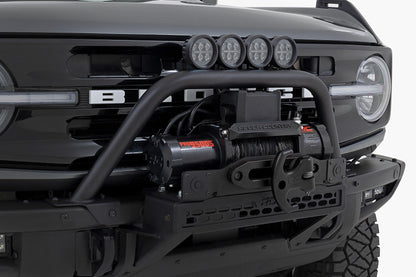 Safari Bar | 3.5" Round LED (Quad) | Black | Amber DRL | OE Modular Steel | Ford Bronco (21-24)