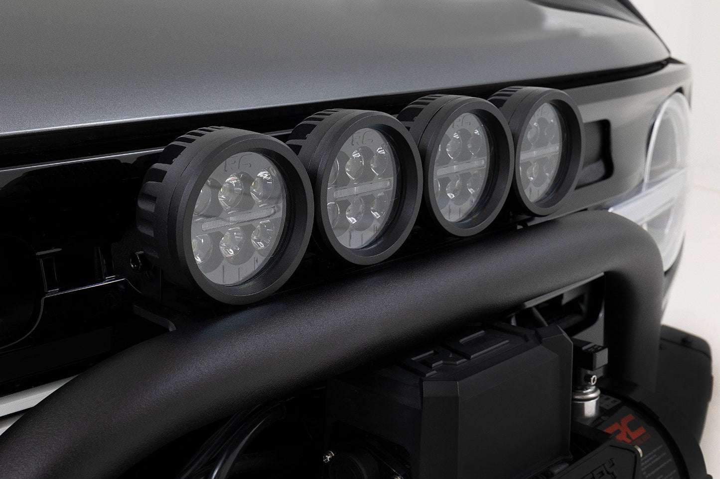 Safari Bar | 3.5" Round LED (Quad) | Black | Amber DRL | OE Modular Steel | Ford Bronco (21-24)
